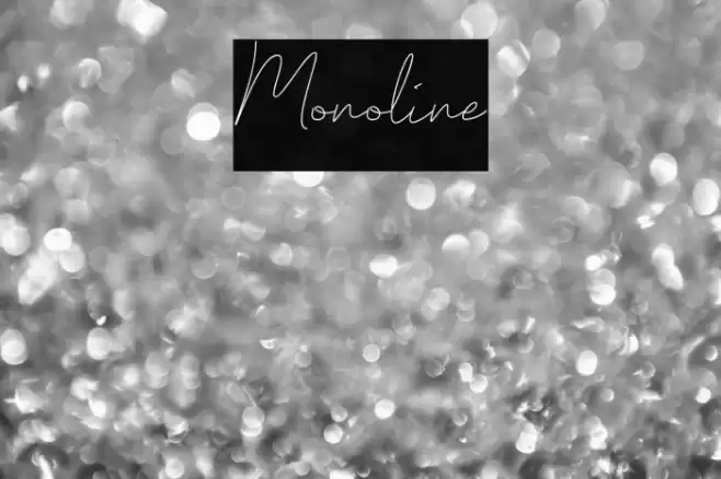 Monoline Font examples