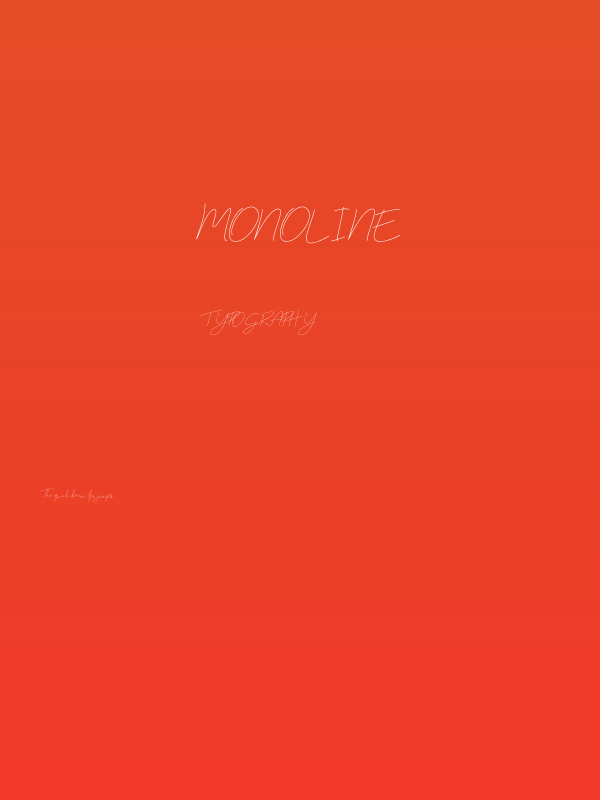 Monoline Poster