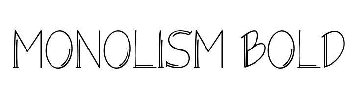 Monolism Bold  フリーフォントのダウンロード