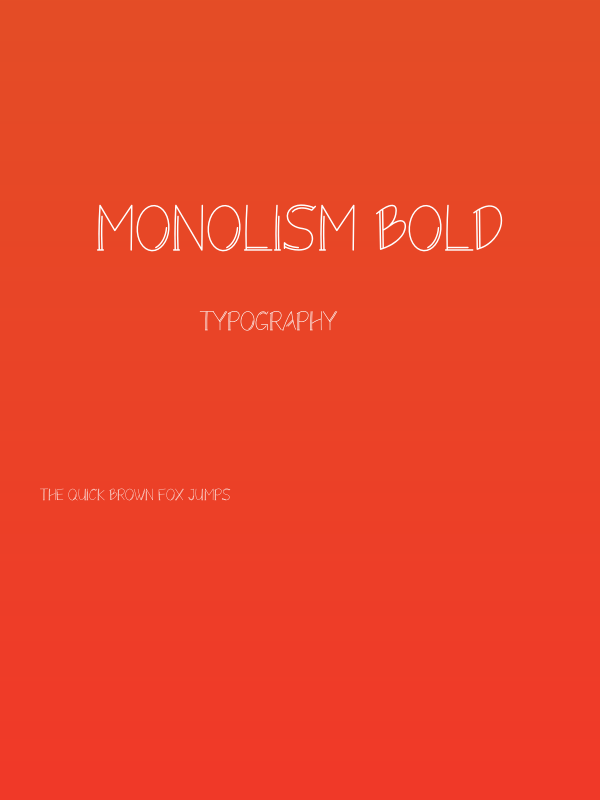 Monolism Bold Poster
