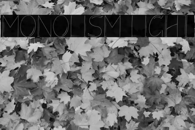 Monolism Light Font examples