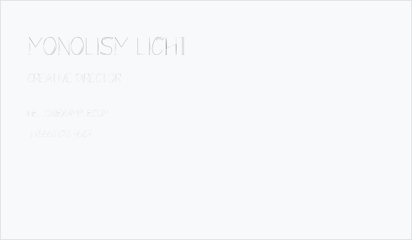 Monolism Light Business Card