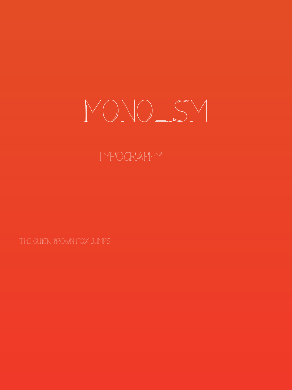 Monolism Poster