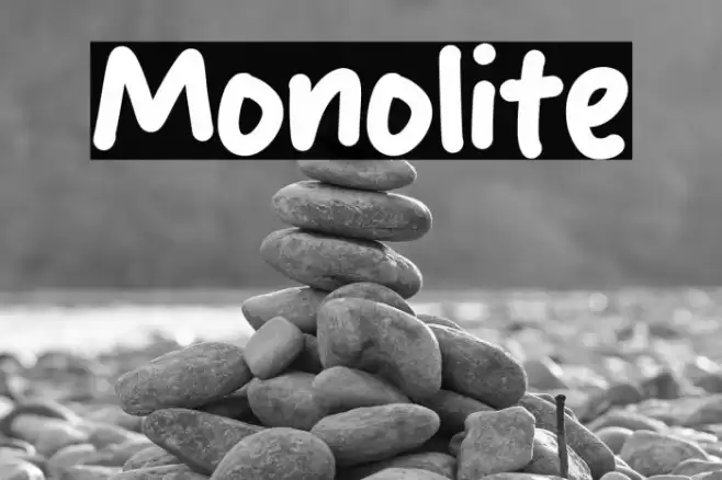Monolite Font examples