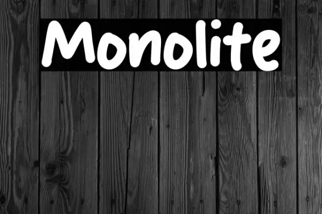 Monolite Font examples