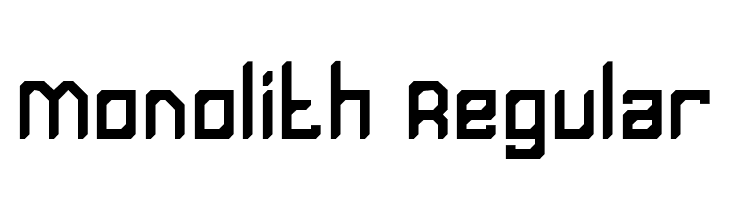 Monolith Regular  नि: शुल्क फ़ॉन्ट्स डाउनलोड