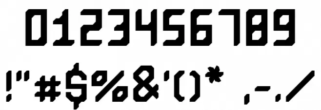 Monolith Regular Font OTHER CHARS