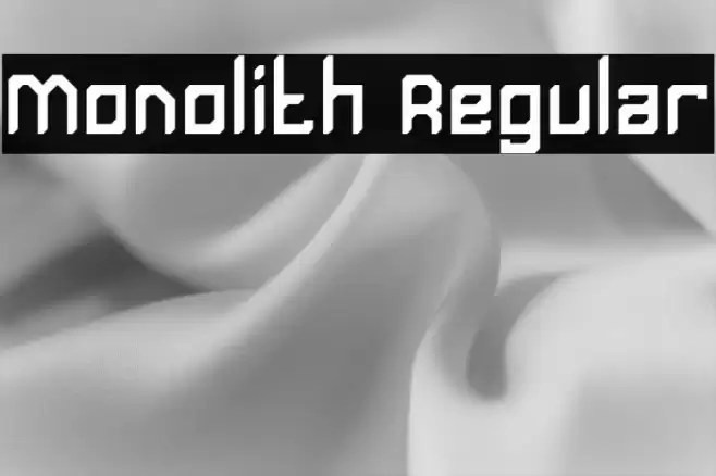 Monolith Regular Font examples