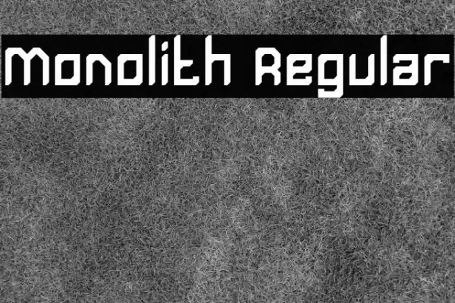 Monolith Regular Font examples