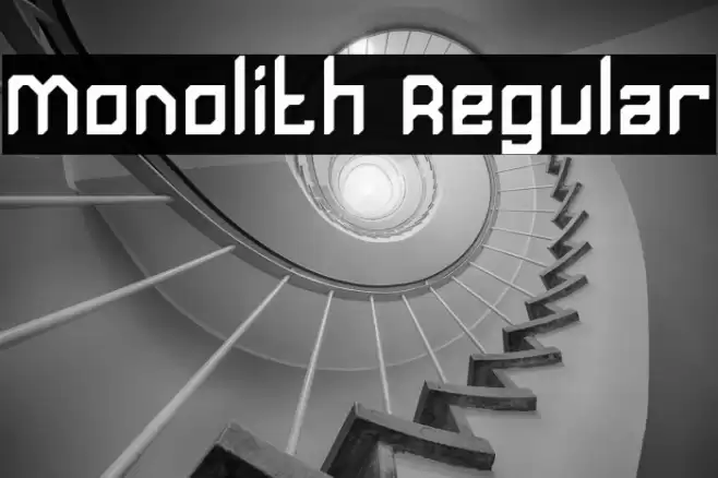 Monolith Regular Font examples
