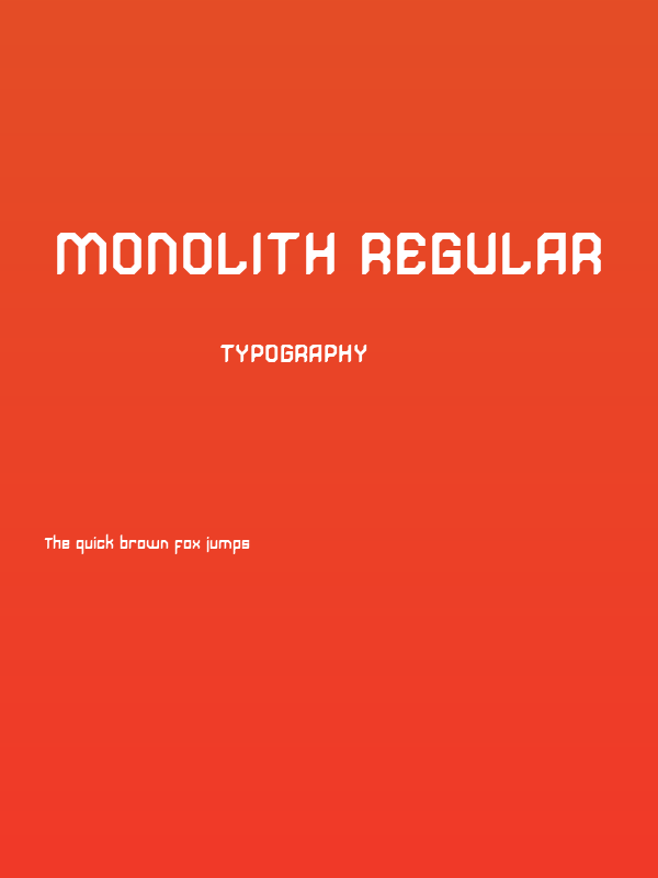 Monolith Regular Poster