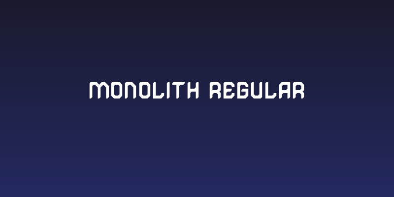 Monolith Regular Social Header