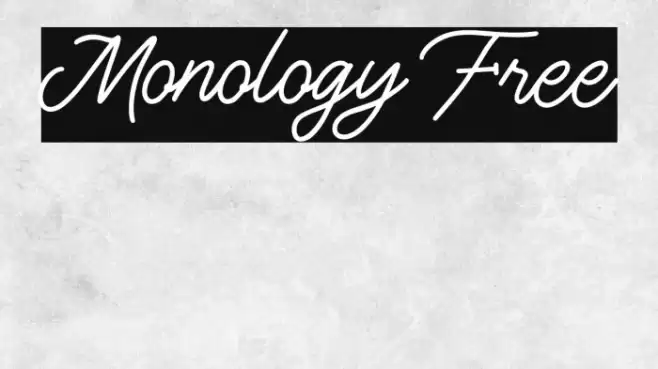 Monology Free Font examples