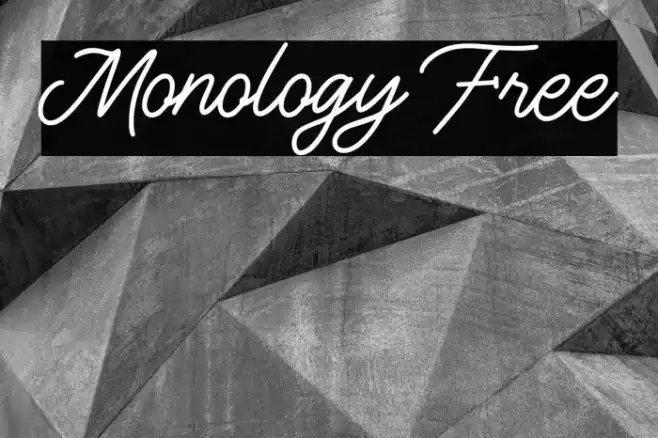 Monology Free Font examples