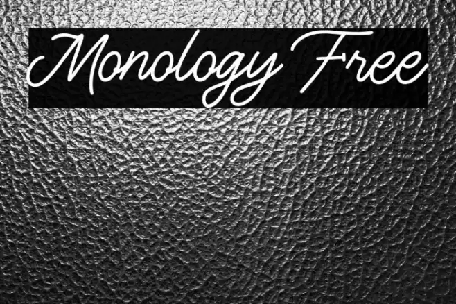 Monology Free Font examples