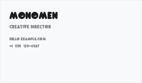 Monomen Business Card