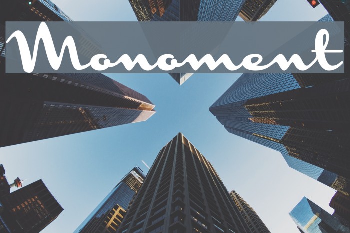 Monoment Font examples