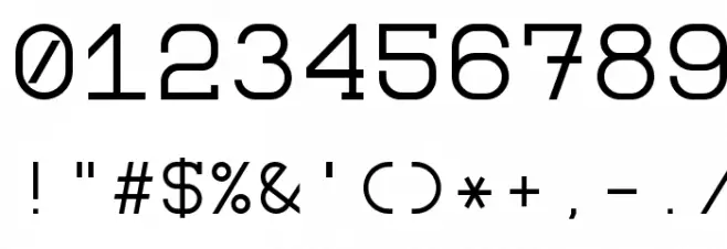 Monomod Font OTHER CHARS