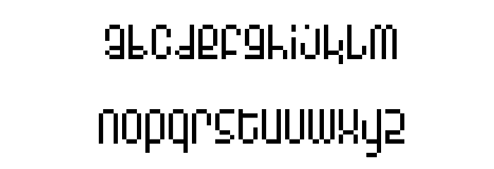 Monophonic Font LOWERCASE