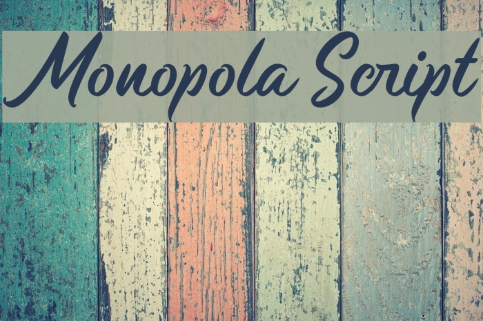 Monopola Script Font examples