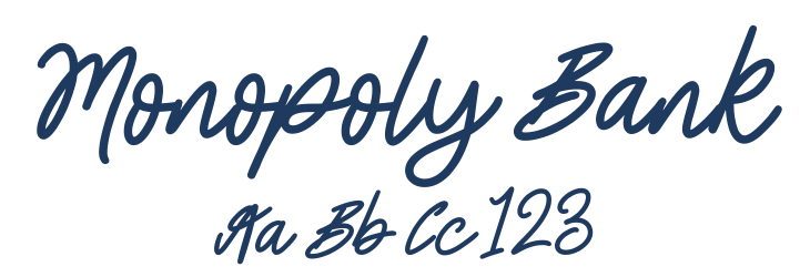 Monopoly Bank Font Preview