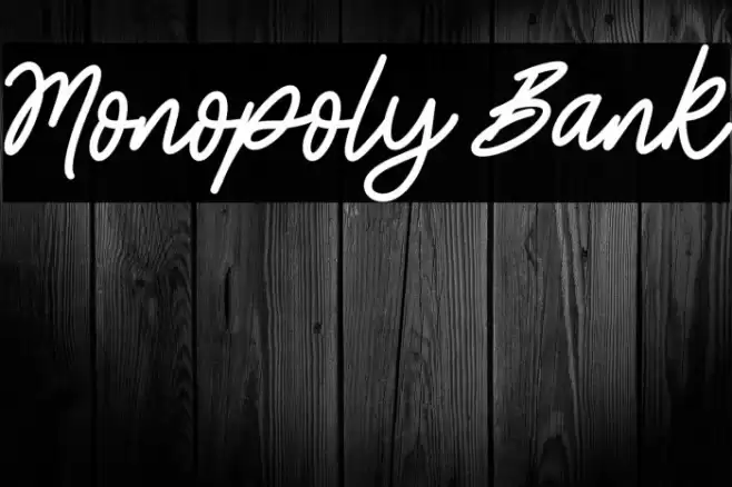 Monopoly Bank Schriftart examples