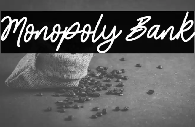 Monopoly Bank Schriftart examples