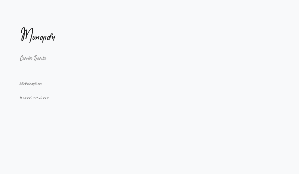 Monopoly Business Card