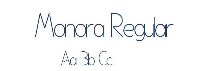 Monora Regular Font Preview