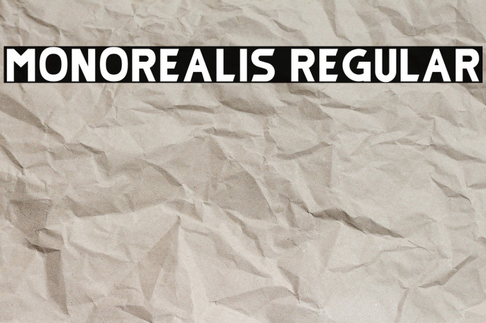 Monorealis Regular Example 1