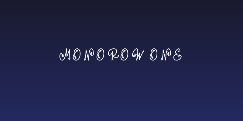 Monorow One Social Header