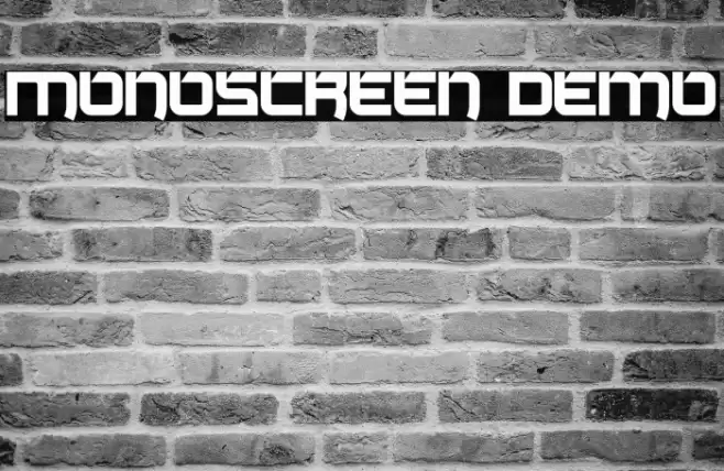 Monoscreen Demo Font examples