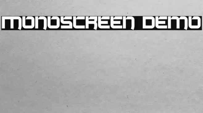 Monoscreen Demo Font examples