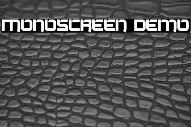 Monoscreen Demo Font examples