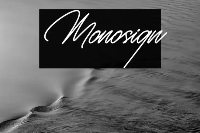 Monosign Font examples