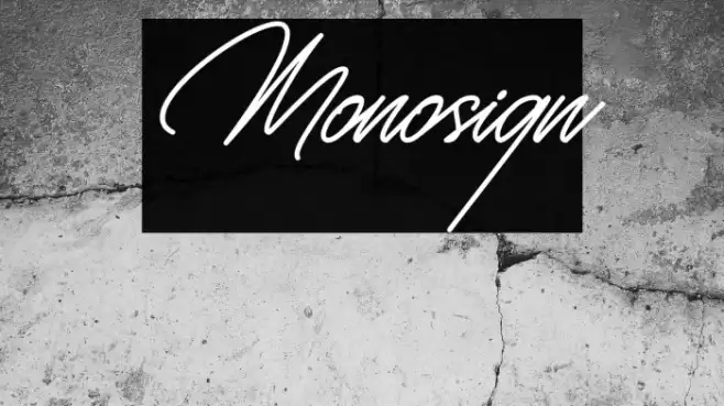 Monosign Font examples