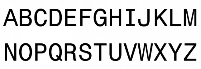 Monospace 821 BT Fonte MAIÚSCULAS
