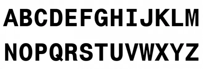 Monospace 821 Bold BT Polices MAJUSCULES