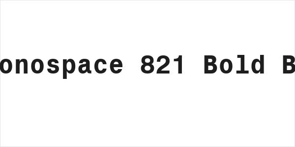 Monospace 821 Bold BT Logo