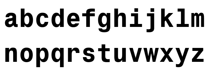 Monospace 821 Bold BT Font LOWERCASE