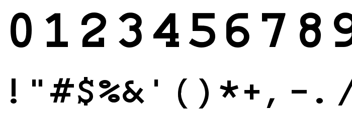 Monospace Bold Font OTHER CHARS