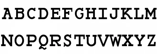 Monospace Bold Schriftart Groß