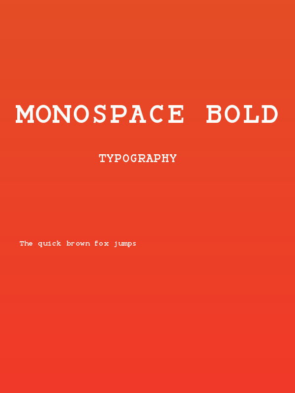 Monospace Bold Poster