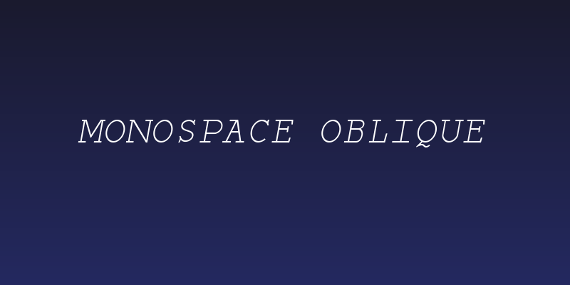 Monospace Oblique Social Header