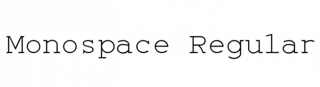 Monospace Regular  Fuentes Gratis Descargar