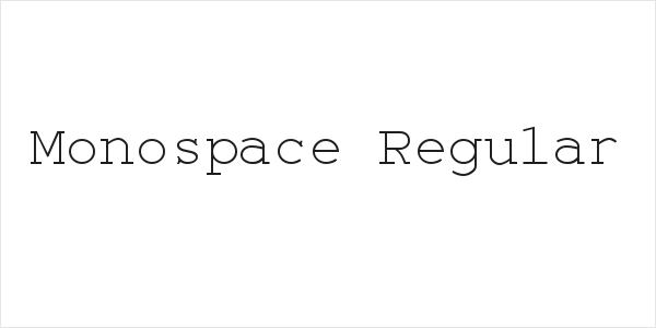 Monospace Regular Logo
