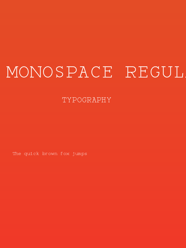 Monospace Regular Poster