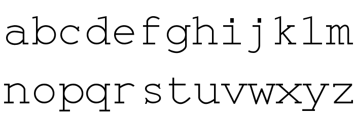 Monospace Regular Font LOWERCASE