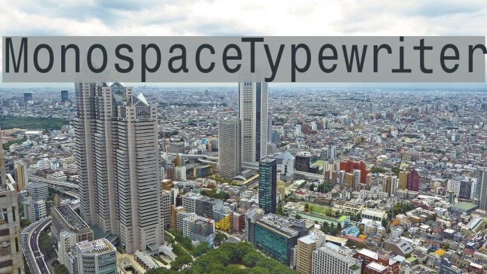MonospaceTypewriter Font examples