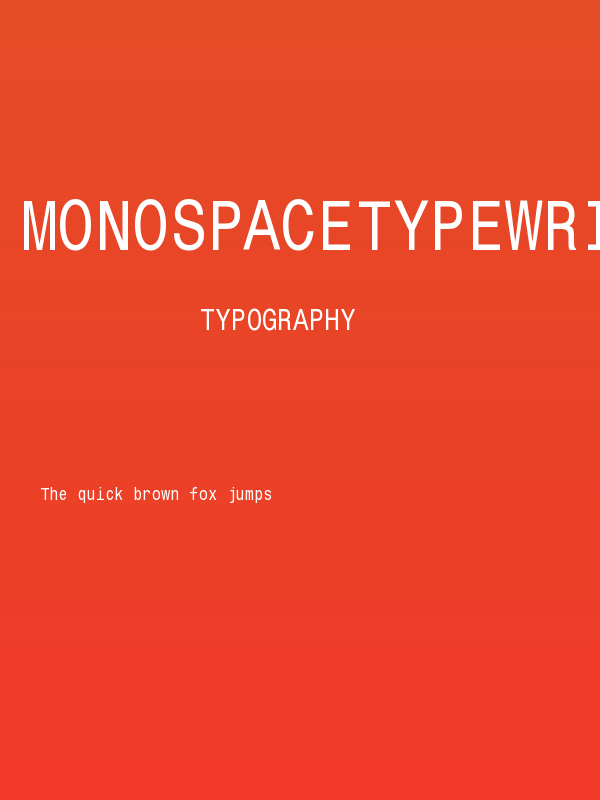 MonospaceTypewriter Poster